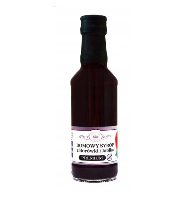 Domowy syrop z borówki i jabłka bez dodatku cukru 200ml