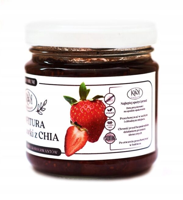Konfitura z truskawki z chia 200ml - obrazek 2
