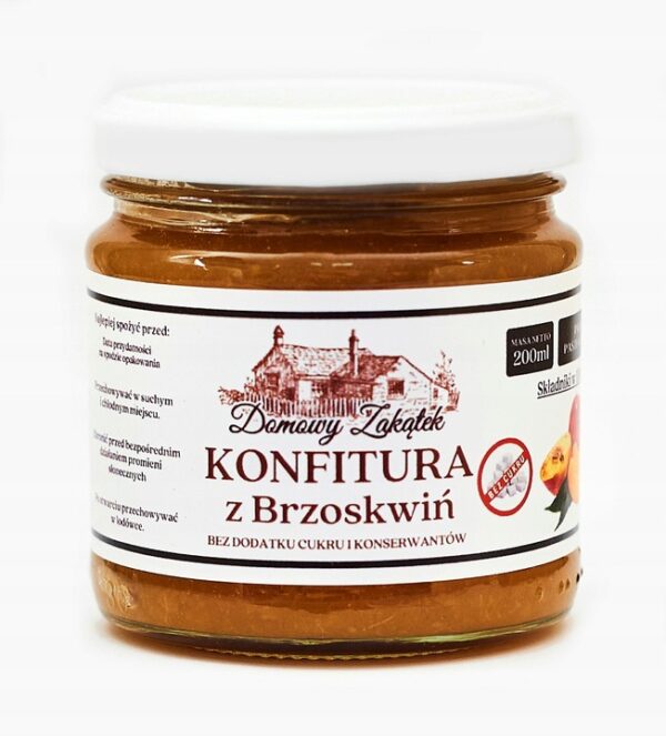 Konfitura z brzoskwiń bez dodatku cukru 200ml