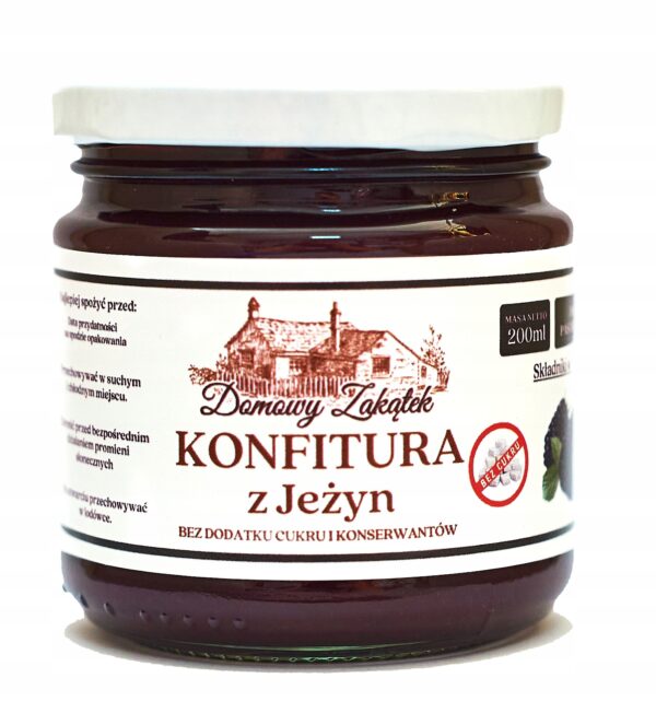 Konfitura z jeżyn bez dodatku cukru 200ml