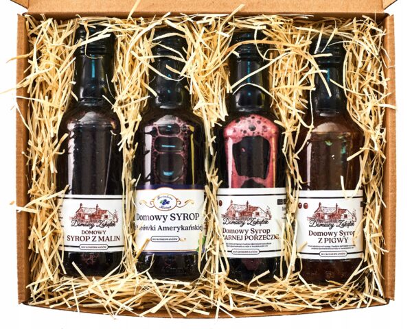 Kosz Prezentowy z Syropami PREMIUM (4 x 200 ml)
