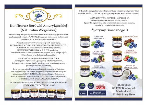 Kosz Prezentowy Bez Dodatku Cukru (3 x 200 ml) - obrazek 2