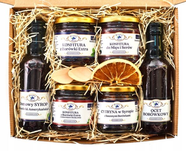 Zestaw Prezentowy Box z Produktami z Borówki (Bez Konserwantów, Naturalny)