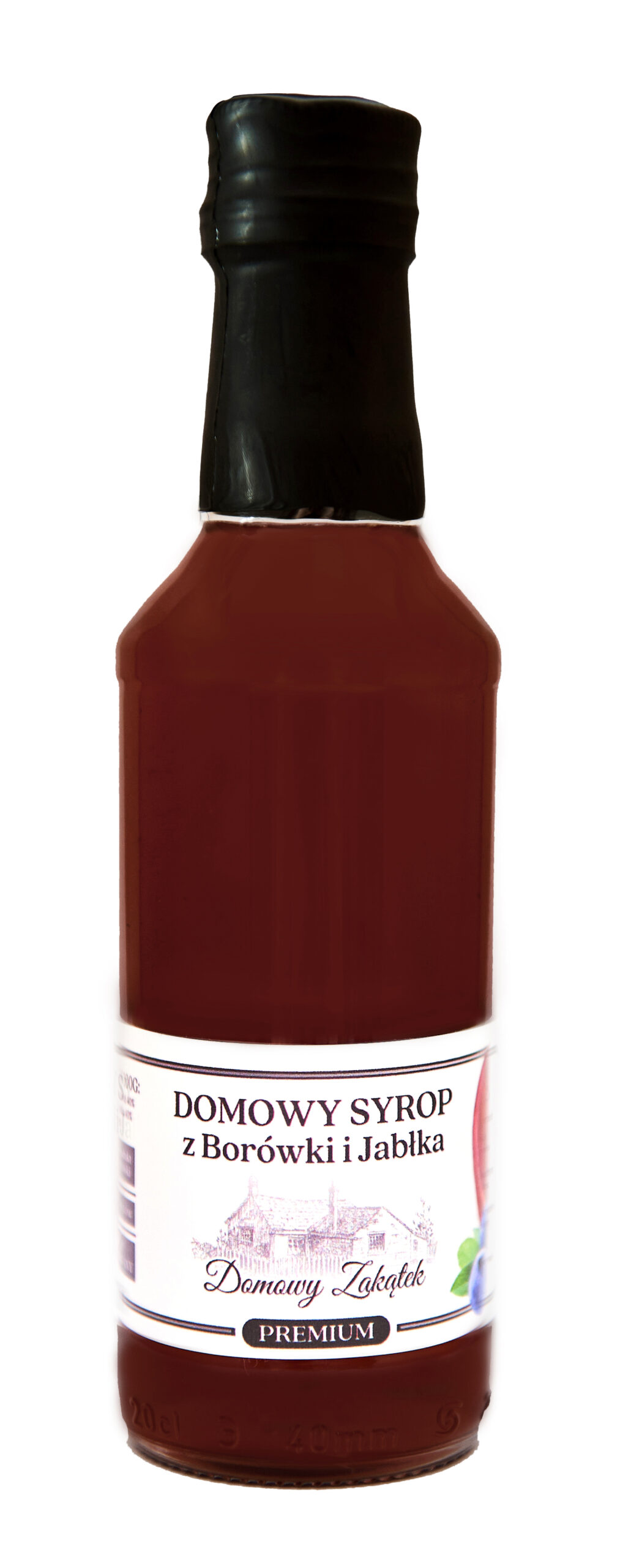 DOMOWY SYROP Z BORÓWKI I JABŁKA NATURALNY PROWDZIWY PREMIUM 200ml