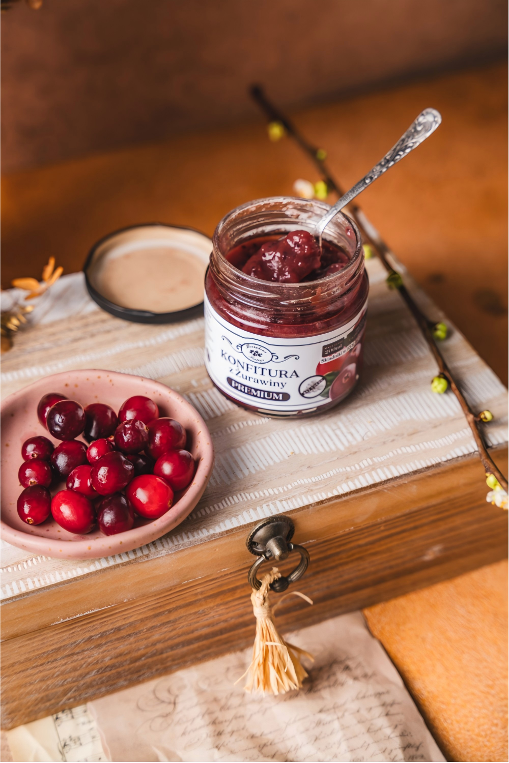 Konfitura z Żurawiny BEZ CUKRU Domowa Manufaktura 100% Naturalna Rękodzieło