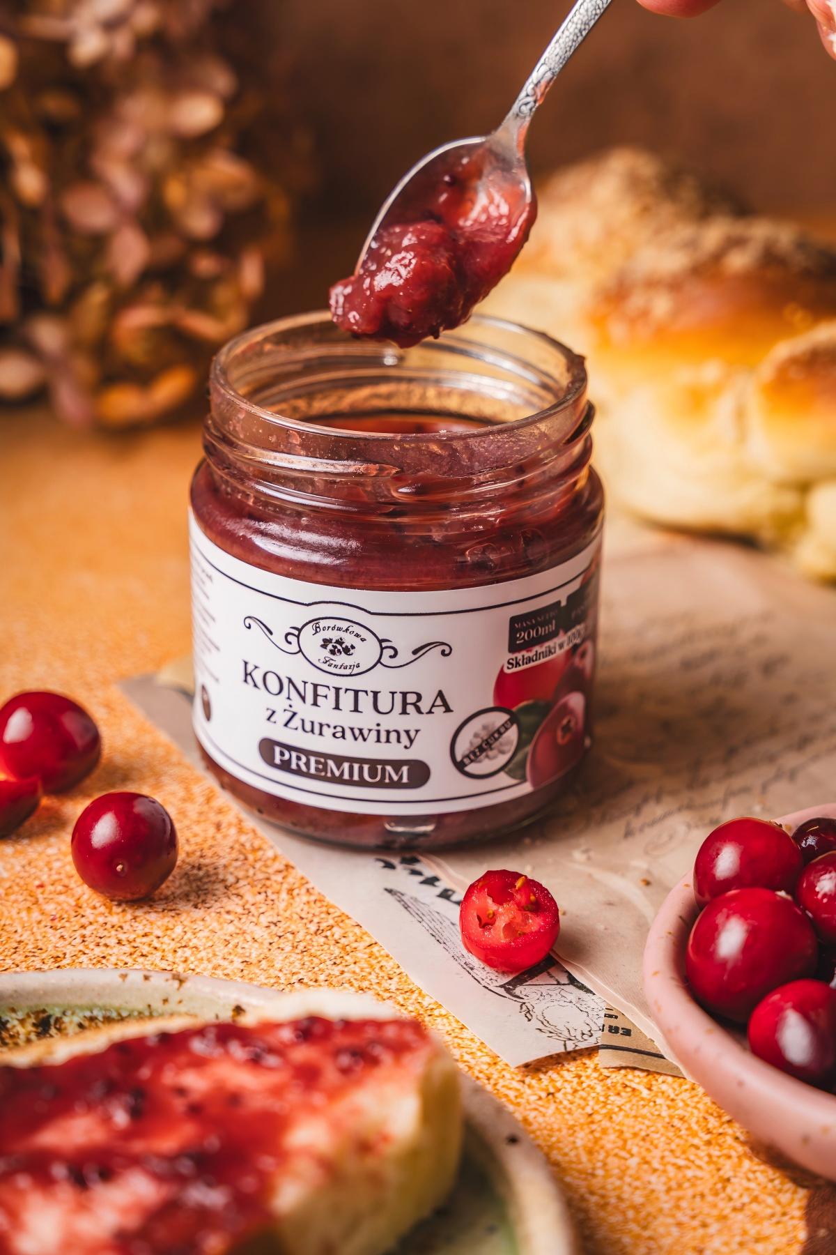 Konfitura z Żurawiny BEZ CUKRU Domowa Manufaktura 100% Naturalna Rękodzieło - obrazek 4