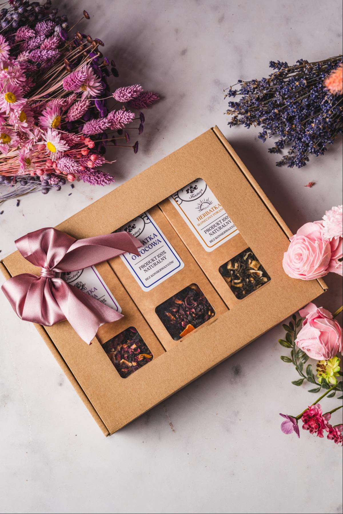 Elegancki Zestaw Prezentowy Herbat PREMIUM box na Prezent Naturalny - obrazek 3